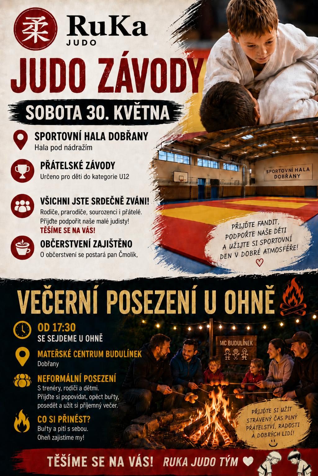 Poster — Club tournament 30 May — Dobřany sports hall by the train station